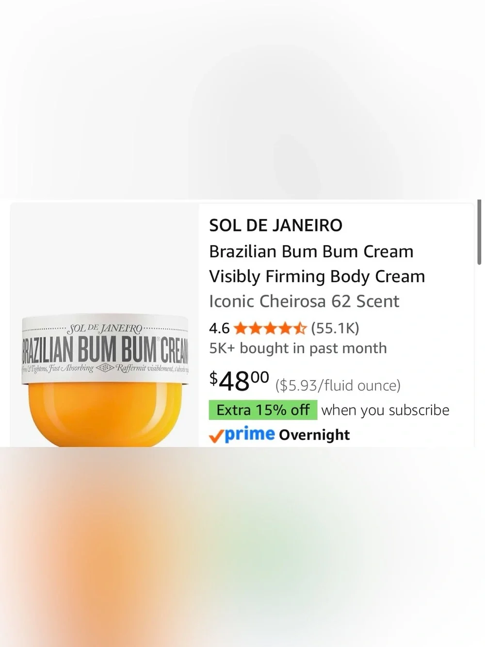 Sol de Janeiro Men's Moisturizing Cream in Yellow and White